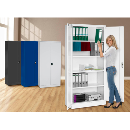 Artikelbild 7 für Gürkan Stahlschrank 111517 verkehrsweiß 4 Fachböden 92,0 x 42,0 x 195,0 cm, aufgebaut, 1 St., Artikelnummer 109049