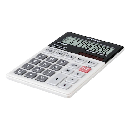 Artikelbild 2 für SHARP EL-W211G Taschenrechner schwarz/grau, Artikelnummer 397909