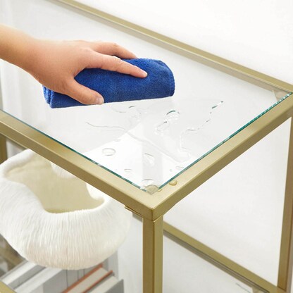 Artikelbild 9 für VASAGLE Konsolentisch rechteckig Glas gold 130,0 x 30,0 x 73,3 cm, 1 St., Artikelnummer 289799