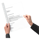 Artikelbild 1 für Expro Klemmschienen mit Abheftleiste transparent DIN A4 30 Blatt, 25 St., Artikelnummer 224907