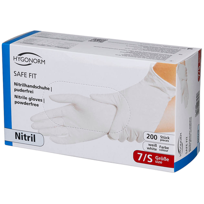 Artikelbild 5 für HYGONORM unisex Einmalhandschuhe SAFE FIT weiß Größe S, 200 St., Artikelnummer 588044