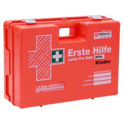 Artikelbild für LEINA-WERKE Erste-Hilfe-Koffer Pro Safe plus Kinder DIN 13169 + Erweiterung orange, Artikelnummer 566012