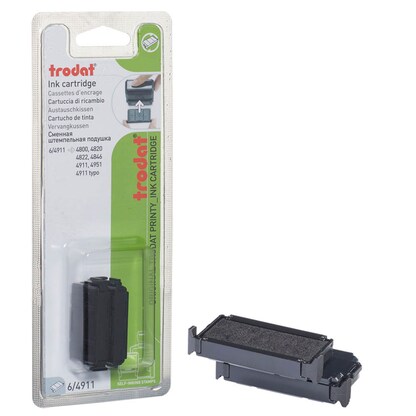 Artikelbild für trodat Ersatzstempelkissen 6/4911 schwarz 3,7 x 1,4 cm, 2 St., Artikelnummer 742171