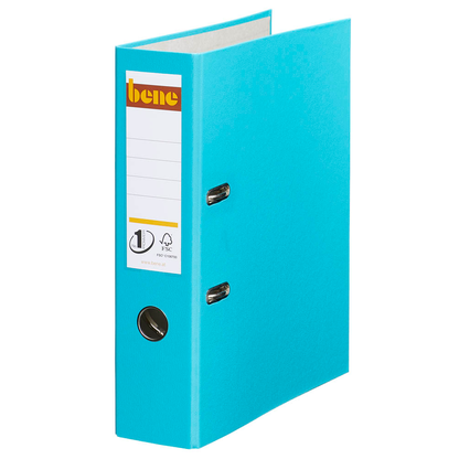 Artikelbild für bene No.1 Power Ordner türkis Kunststoff 8,0 cm DIN A4, 1 St., Artikelnummer 185181