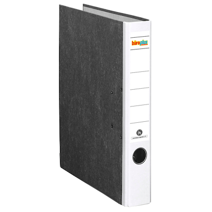 Artikelbild 2 für büroplus Ordner weiß marmoriert Karton 5,0 cm DIN A4, 1 St., Artikelnummer 148940