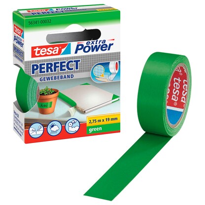 Artikelbild für tesa extra Power® Perfect Gewebeband grün 19,0 mm x 2,75 m 1 Rolle, Artikelnummer 586925