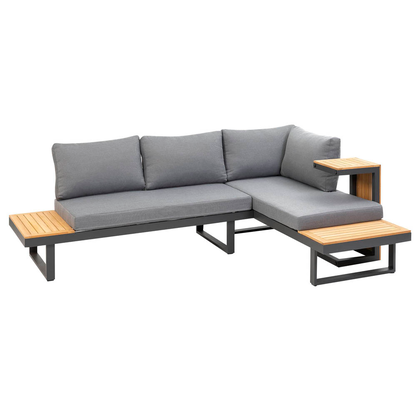 Artikelbild 9 für greemotion Loungegruppe Samara grau, anthrazit Holz, Metall, 8-teilig, Artikelnummer 422851