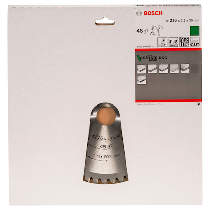 Artikelbild 2 für BOSCH Optiline Wood Kreissägeblatt 216,0 mm, 48 Zähne, 1 St., Artikelnummer 452823