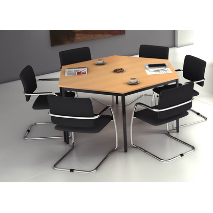 Artikelbild 5 für HAMMERBACHER Mehrzwecktisch buche rechteckig, Vierkantrohr schwarz, 120,0 x 80,0 x 72,0 cm, Artikelnummer 528893