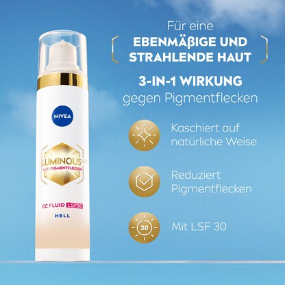 Artikelbild 3 für NIVEA LUMINOUS630® 3in1 HELL Gesichtsfluid 40,0 ml, Artikelnummer 579316