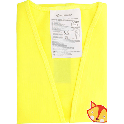 Artikelbild 7 für FIRST AID ONLY® unisex Warnweste FUCHS neongelb Einheitsgröße, Artikelnummer 801153