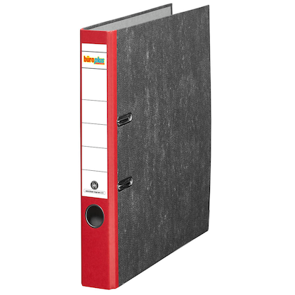 Artikelbild für büroplus Ordner rot marmoriert Karton 5,0 cm DIN A4, 1 St., Artikelnummer 148916