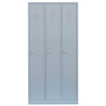 Artikelbild 3 für LÜLLMANN Spind lichtgrau 510130, 3 Schließfächer 88,5 x 50,0 x 180,0 cm, Artikelnummer 184988