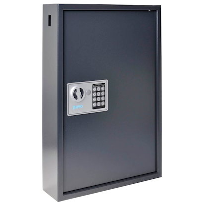 Artikelbild 2 für pavo Schlüsseltresor grau mit 100 Haken, Elektronikschloss, 41,0 x 12,0 x 60,0 cm, 1 St., Artikelnummer 557715