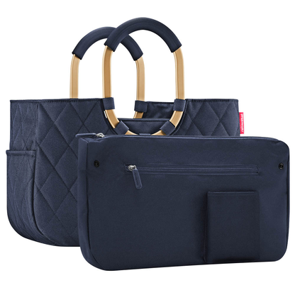 Artikelbild für reisenthel® Einkaufskorb loopshopper M Kunstfaser frame rhombus midnight gold, Artikelnummer 571374