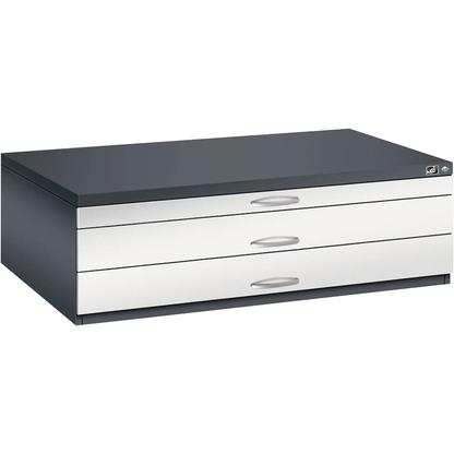 Artikelbild 4 für CP 7200 Planschrank schwarzgrau, lichtgrau 3 Schubladen 135,0 x 96,0 x 42,0 cm, 1 St., Artikelnummer 682620