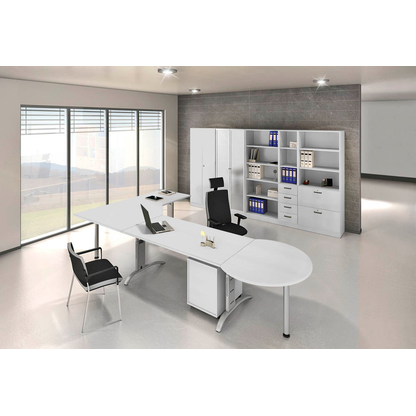 Artikelbild 4 für HAMMERBACHER Savona Vitrine lichtgrau 4 Fachböden, Artikelnummer 281964