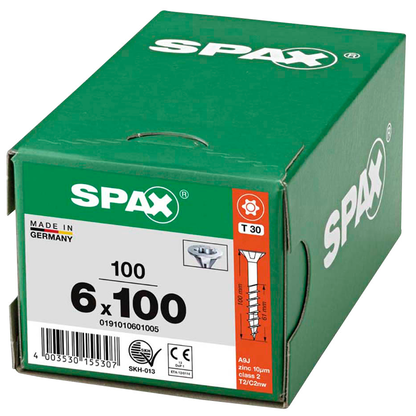 Artikelbild 9 für SPAX® Universalschrauben T30 Senkkopf WIROX 0191010601005 6 mm x 100 mm, 100 St., Artikelnummer 395622