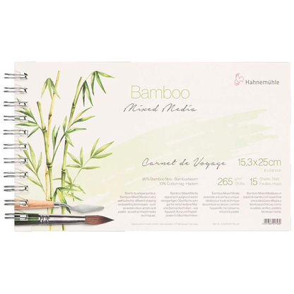 Artikelbild 2 für HAHNEMÜHLE Malblock Bamboo 15,3 x 25,0 cm 265 g/qm, 15 Blatt, 1 Block, Artikelnummer 708606