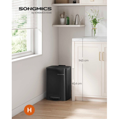 Artikelbild 4 für SONGMICS Mülleimer 20,0 l schwarz, 1 St., Artikelnummer 760419