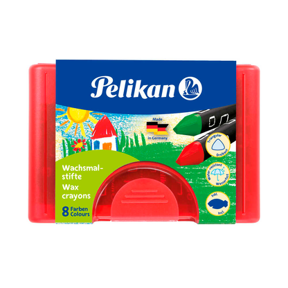 Artikelbild für Pelikan 665/8 Wachsmalstifte farbsortiert, 8 St., Artikelnummer 801926