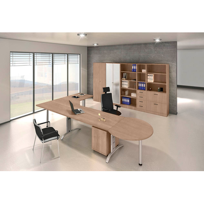 Artikelbild 4 für HAMMERBACHER 6100G SG Vitrine nussbaum 4 Fachböden, Artikelnummer 862868