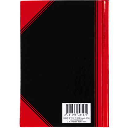 Artikelbild 5 für Bantex Notizbuch Chinakladde DIN A6 liniert, schwarz/rot Hardcover 192 Seiten, 1 St., Artikelnummer 429535