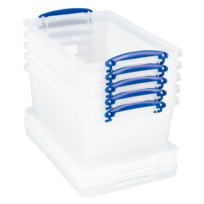 Artikelbild 4 für Really Useful Box Aufbewahrungsboxen 5x 10,2 l transparent 40,5 x 26,0 x 16,0 cm, 5 St., Artikelnummer 882347