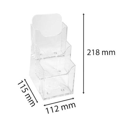 Artikelbild 3 für Exacompta Tischprospekthalter Office Exacryl transparent DIN lang 3 Fächern 11,5 x 11,2 x 21,8 cm, 1 St., Artikelnummer 696939