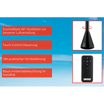 Artikelbild 10 für UNOLD Black Tower 86865 Turmventilator 26 W, Artikelnummer 785289