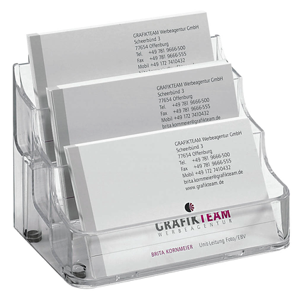 Artikelbild für SIGEL Visitenkartenhalter glasklar, für pro Fach bis zu 70 Visitenkarten, Artikelnummer 248005