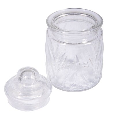 Artikelbild 2 für Rayher Vorratsglas transparent mit Glasdeckel Chevron, 1 St., Artikelnummer 975108