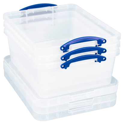 Artikelbild 4 für Really Useful Box Aufbewahrungsboxen 3x 23,5 l transparent 50,0 x 39,5 x 19,5 cm, 3 St., Artikelnummer 882351
