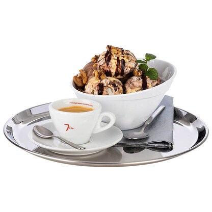 Artikelbild 2 für APS Tablett KAFFEEHAUS silber rund Ø 27,0 cm, Artikelnummer 197507