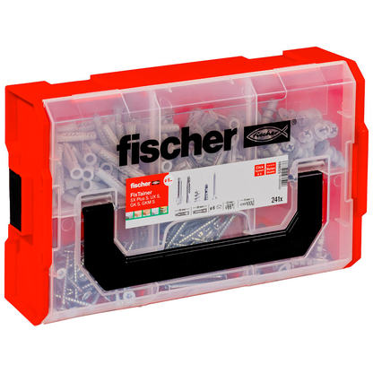 Artikelbild für fischer FixTainer - SX Plus S, UX S, GK S, GKM S 532893 Dübel- und Schrauben-Sortiment, 240-teilig, Artikelnummer 479806
