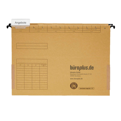 Artikelbild 2 für büroplus Hängetaschen braun, 25 St., Artikelnummer 148593