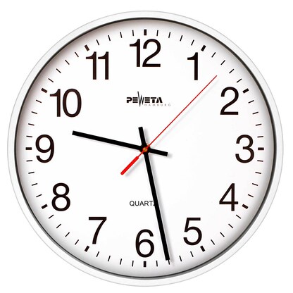 Artikelbild für PEWETA Wanduhr weiß Kunststoff, Ø 25,0 cm, Artikelnummer 838540