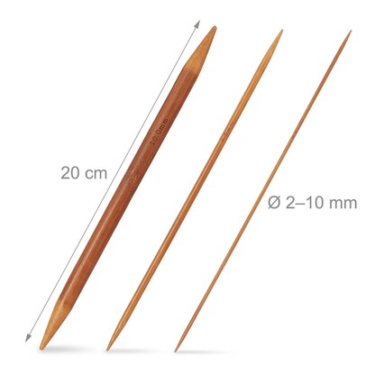 Artikelbild 4 für relaxdays Stricknadeln braun Stricknadel, 75 St., Artikelnummer 644169