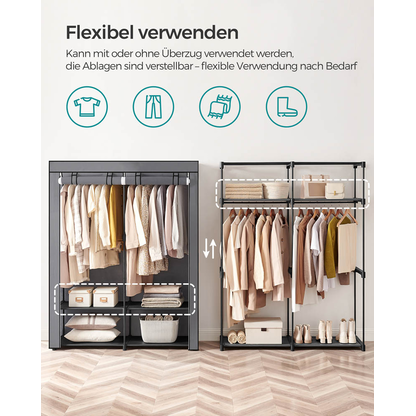 Artikelbild 4 für SONGMICS Stoffschrank, RYG02GY grau 140,0 x 43,0 x 174,0 cm, 1 St., Artikelnummer 439408