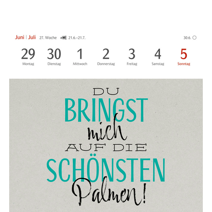 Artikelbild 8 für Harenberg Postkartenkalender Typo Sprüche 2026, 1 St., Artikelnummer 551289