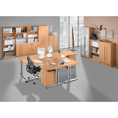 Artikelbild 4 für HAMMERBACHER Aktenregal Sira buche 80,0 x 40,0 x 200,4 cm, 1 St., Artikelnummer 197327