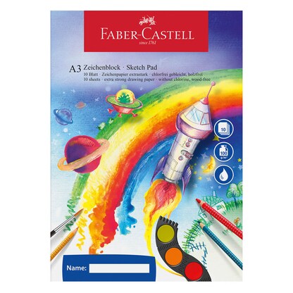 Artikelbild für FABER-CASTELL Zeichenblock DIN A3 100 g/qm, 10 Blatt, 1 St., Artikelnummer 966364