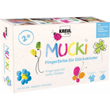 Artikelbild 1 für KREUL MUCKI Glückskinder Fingerfarben farbsortiert 6 x 50,0 ml, 6 St., Artikelnummer 114789