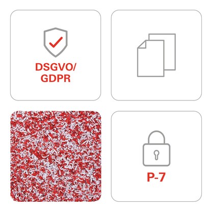 Artikelbild 9 für HSM SECURIO B32 - externer autom. Öler Aktenvernichter mit Partikelschnitt P-5, 1,9 x 15 mm, bis 11 Blatt, weiß, Artikelnummer 376364