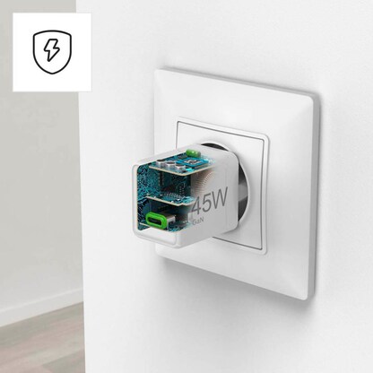 Artikelbild 9 für hama GaN-Ladeadapter weiß, 45 Watt, Artikelnummer 388466