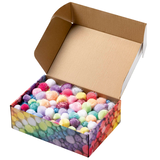 Artikelbild 1 für folia Pompons farbsortiert Jumbo Pastell Ø 1,5 - 4,0 cm, 900 St., Artikelnummer 692612