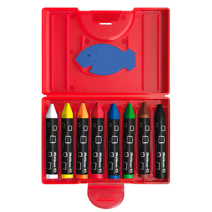 Artikelbild 2 für Pelikan 665/8 Wachsmalstifte farbsortiert, 8 St., Artikelnummer 801926