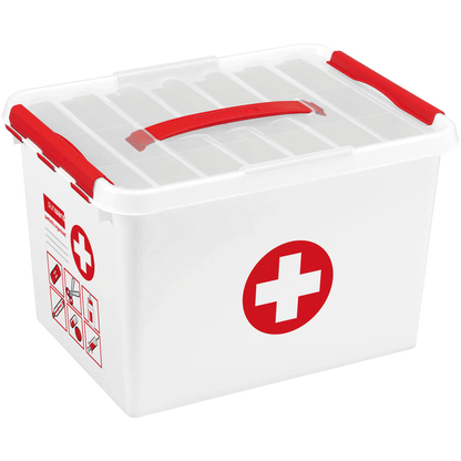 Artikelbild 2 für sunware the q-line Erste-Hilfe-Box 22,0 l weiß/rot 40,0 x 30,0 x 26,0 cm, 1 St., Artikelnummer 427937