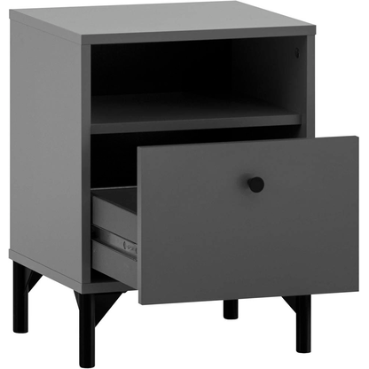 Artikelbild 5 für MÖBELPARTNER Smash Nachttisch rechteckig Holzwerkstoff anthrazit 40,3 x 33,1 x 53,2 cm, 1 St., Artikelnummer 255016