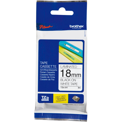Artikelbild 3 für brother Schriftband TZe-241 TZE241, 18 mm, schwarz auf weiß, 1 St., Artikelnummer 653196